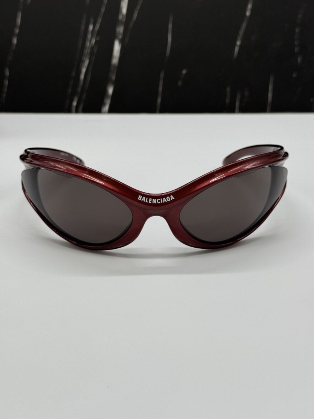 NEW BALENCIAGA BB0317S 002 BURGUNDY UNISEX SUNGLASSES BALENCIAGA EYEWEAR - Picture 4 of 10